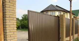 Купить откатные ворота из профнастила Кашира, цена от 1793 руб.