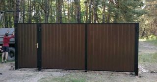 Купить распашные ворота из профнастила Кашира, цена от 2794 руб.